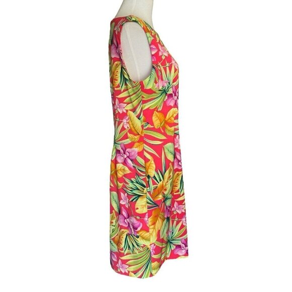 Vintage Ronnie Nicole by Ouida Floral Round Neck Sleeveless Sheath Dress Sz 8 - Picture 6 of 10